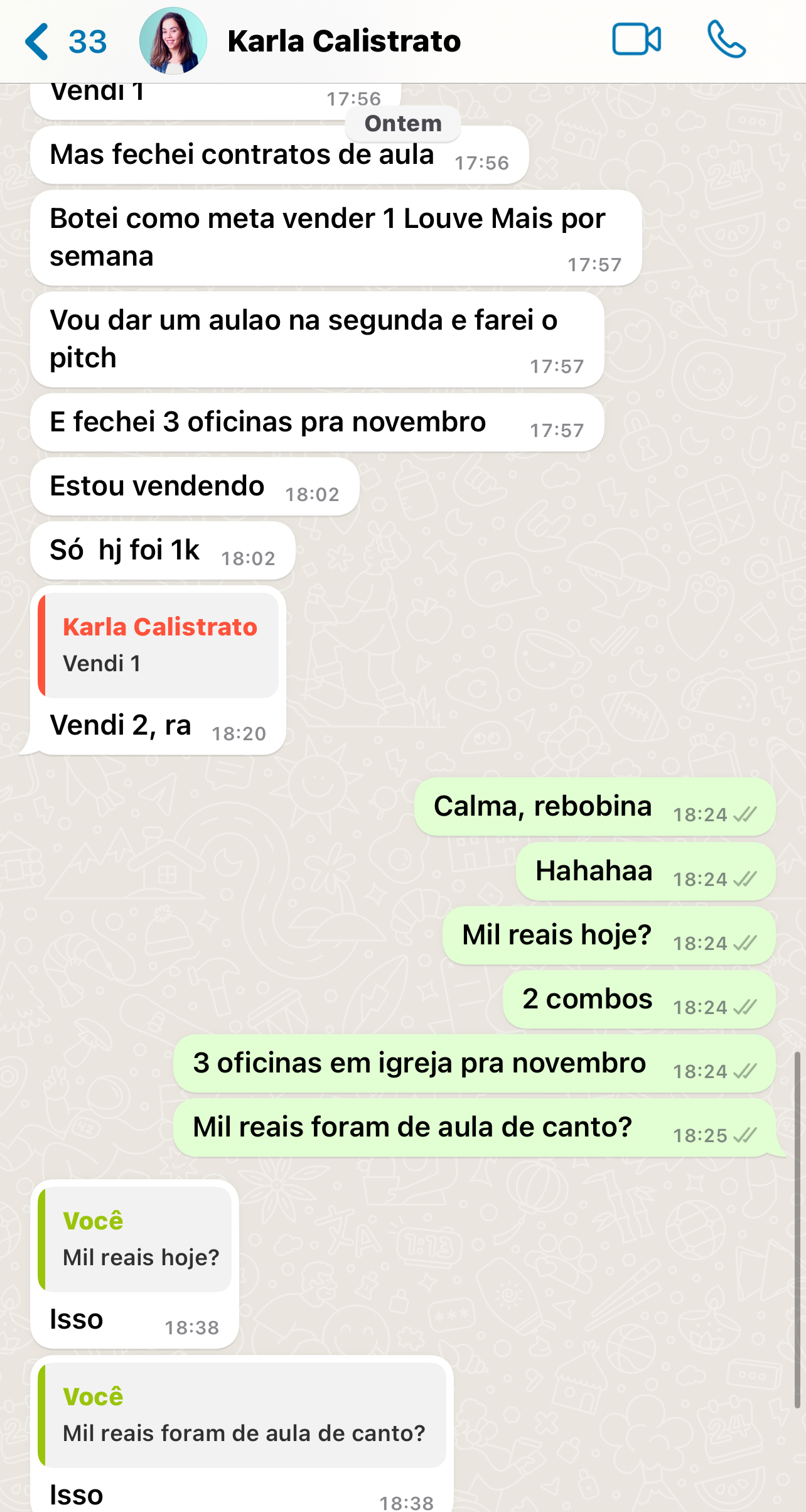 A Karla fez R$1000 em um único dia vendendo sua mentoria