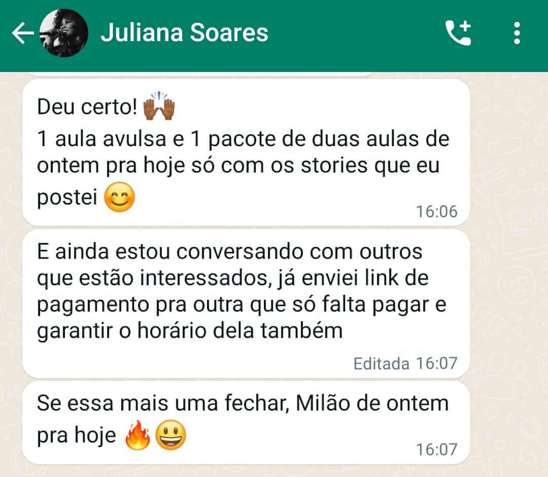 Agora imagine fazer como a Juliana Soares, que passou a vender de forma orgânica, sem precisar de tráfego pago, aplicando as estratégias corretas de conteúdo e vendas