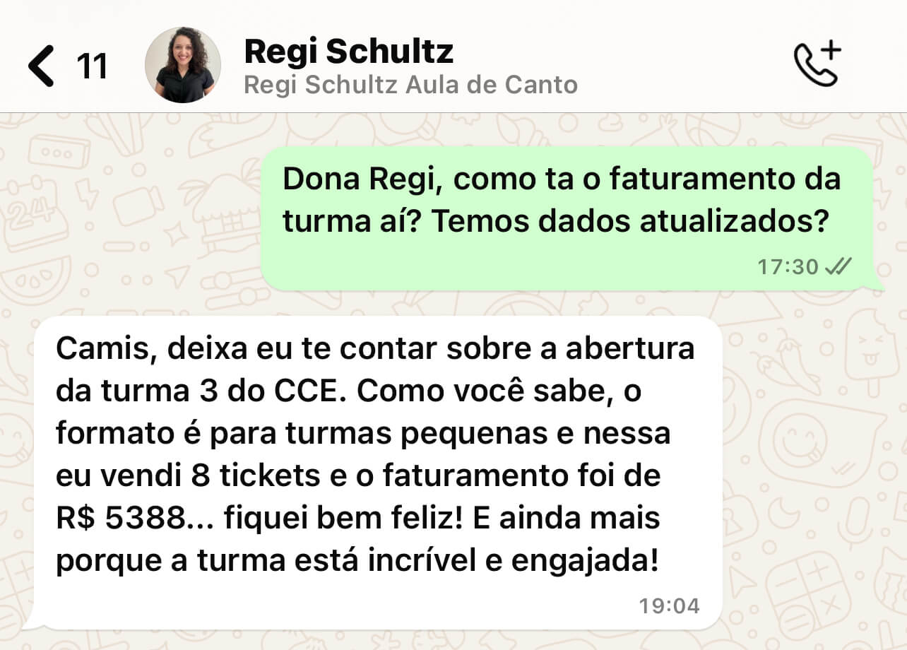 Já a Regi Schultz estruturou um modelo de turma enxuto, mas altamente lucrativo, aplicando as técnicas de lançamento da Salto
