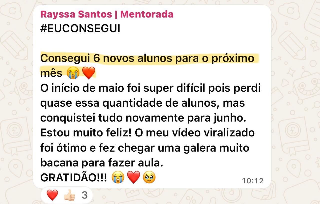 Depoimento de aluna